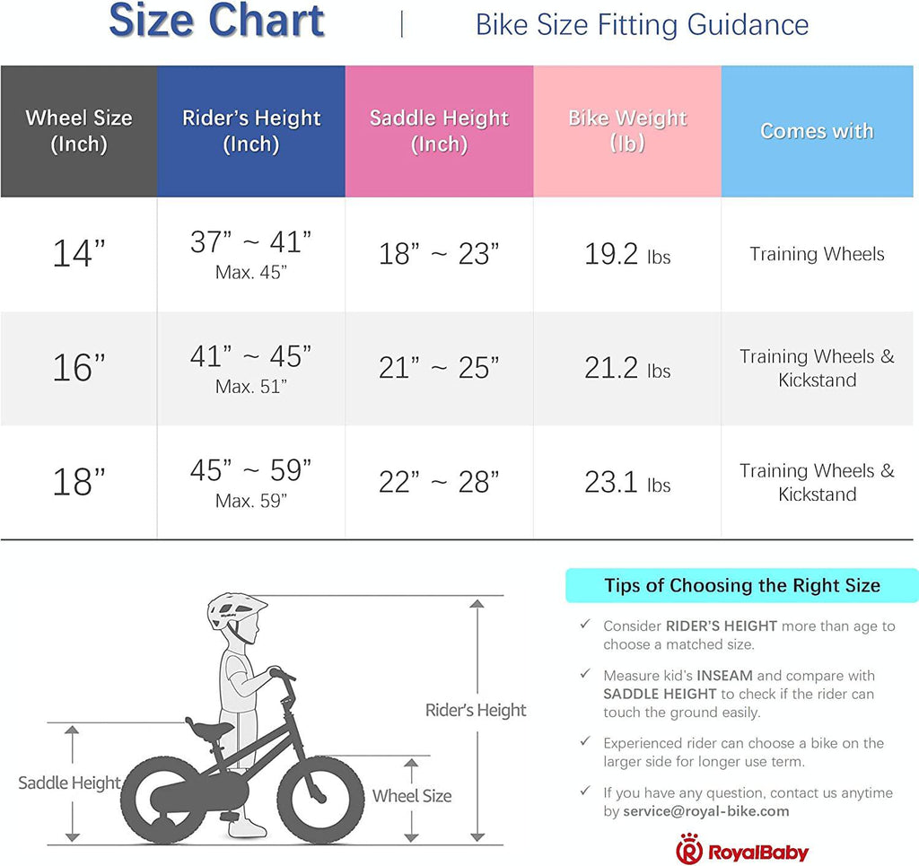 Vélo pour enfant Royalbaby Moon5 18 pouces bleu