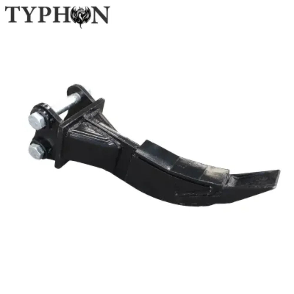 TYPHON Ensemble d’accessoires 10-en-1 pour mini-pelle C Coupleur rapide, Godets, Griffe, Déracineur, Foreuse, Pince, Godet basculant & Marteau hydraulique C Convient aux pelles de 0,6 à 2 tonnes, Kit d’outils robuste