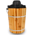 Elite Cuisine EIM569  Sorbetière électrique/manuelle Old Fashioned en pin de 6 pintes