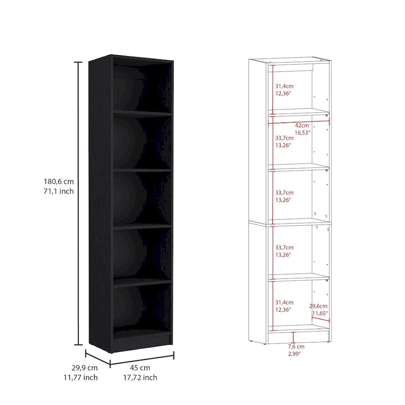 Lot de 3 bibliothèques 4 étagères de 152,4 cm de large