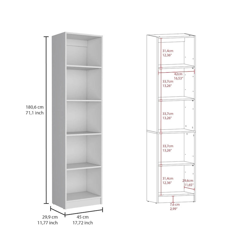 Lot de 3 bibliothèques 4 étagères de 152,4 cm de large