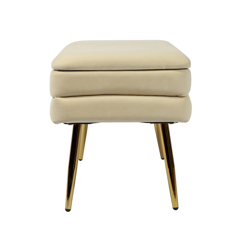 Banc de rangement crème