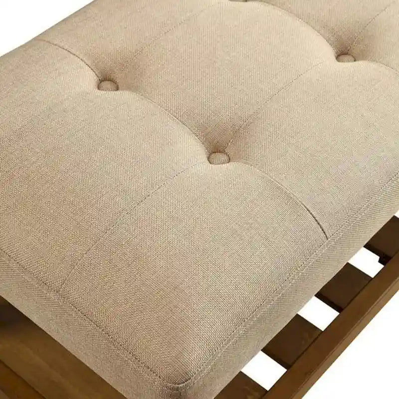 Banc en bois, beige et chêne