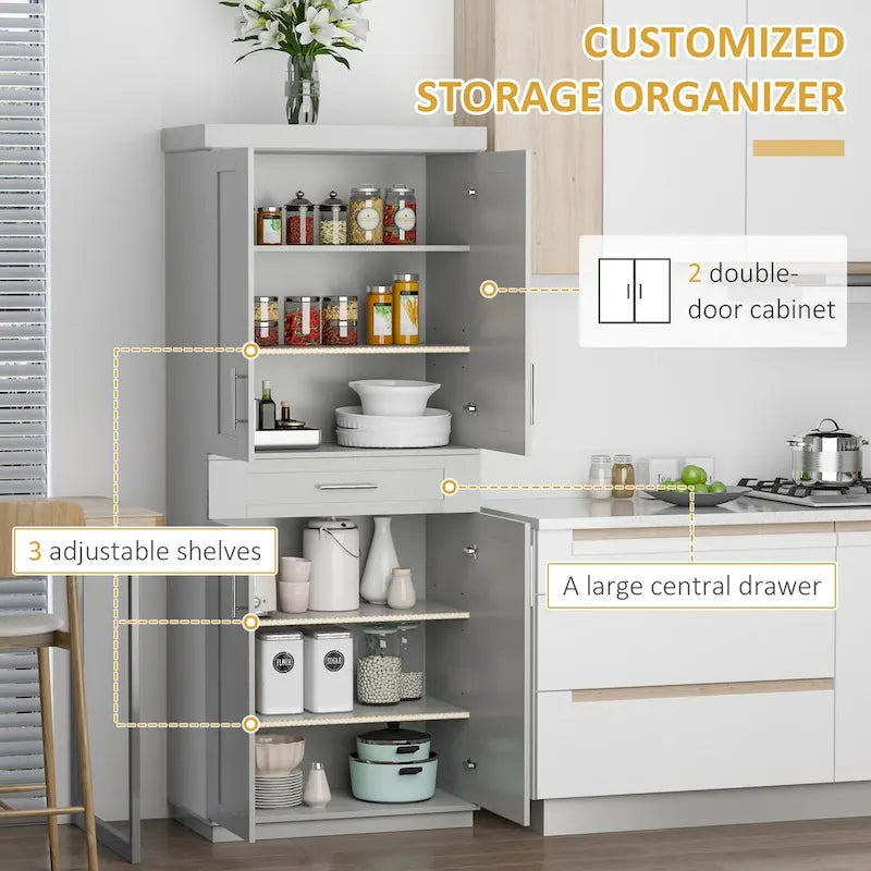 Modern kitchen freestanding storage cabinets