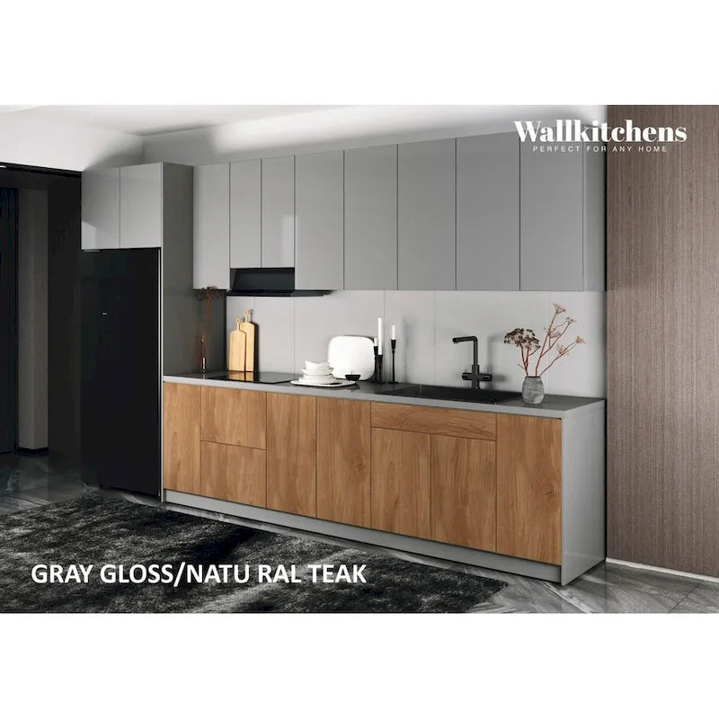 Cuisine Teck Naturel Couleur Base Taille 3,96m Large - 157x24