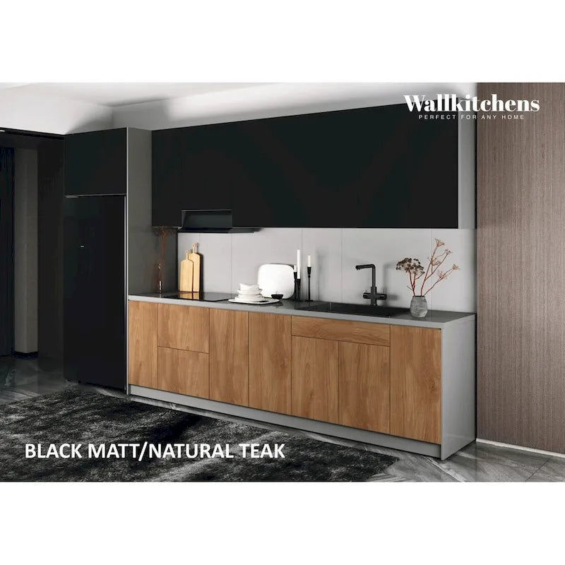 Cuisine Teck Naturel Couleur Base Taille 3,96m Large - 157x24
