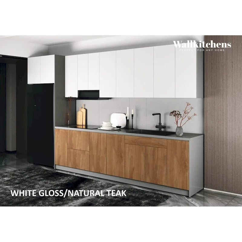 Cuisine Teck Naturel Couleur Base Taille 3,96m Large - 157x24