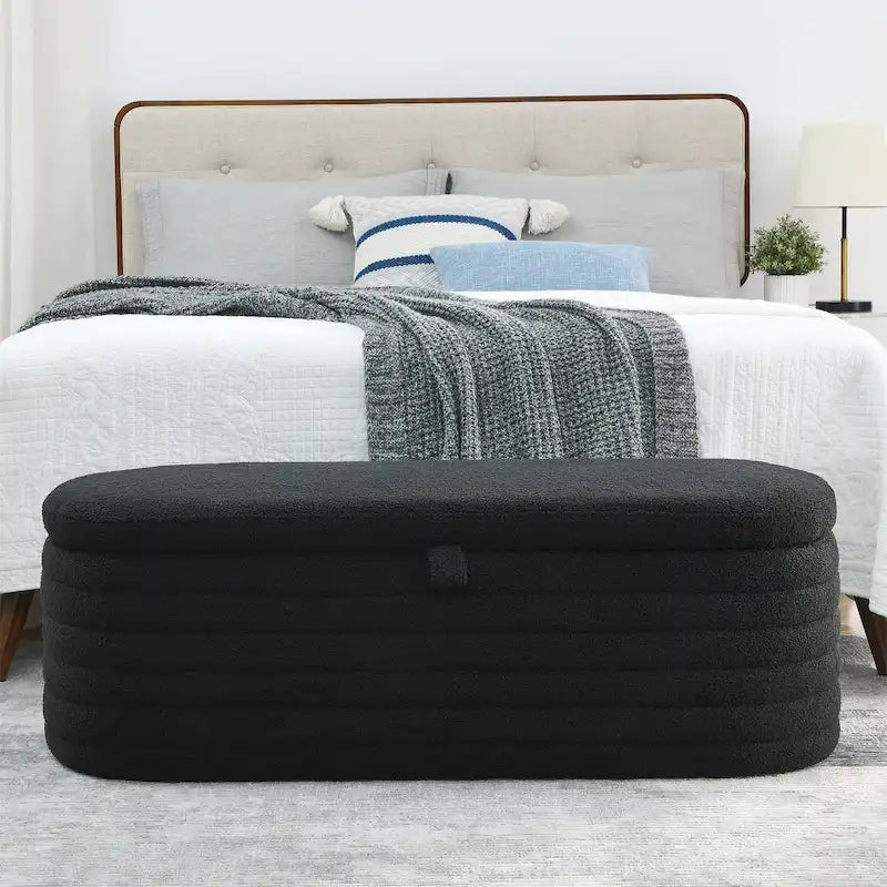 Storage Bench with Safety Hinge