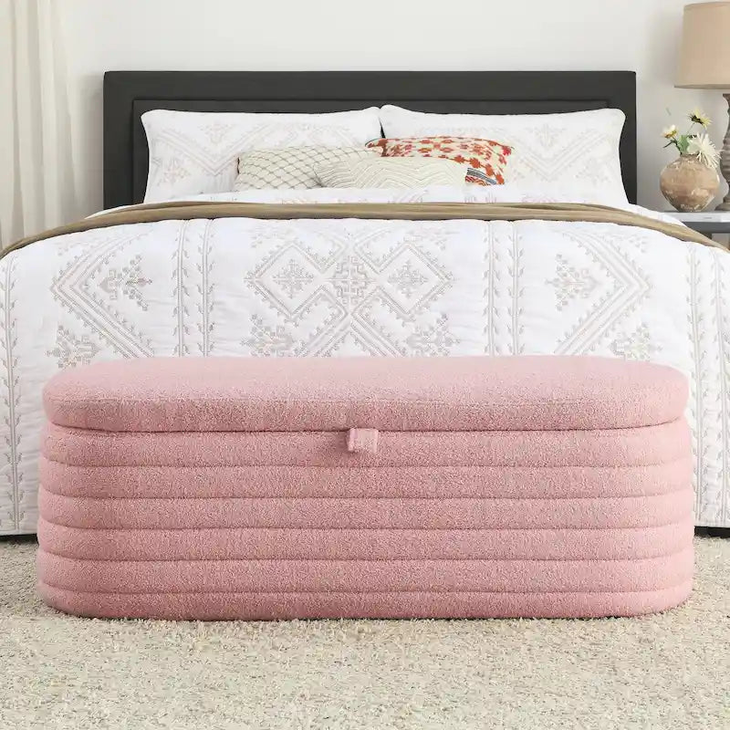 Storage Bench with Safety Hinge