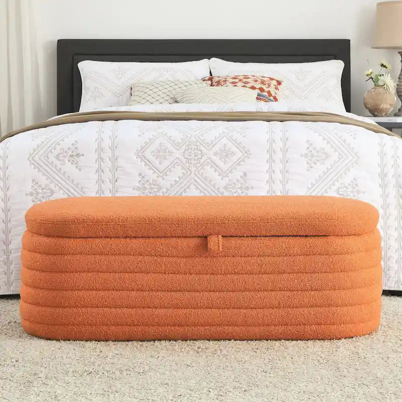 Storage Bench with Safety Hinge