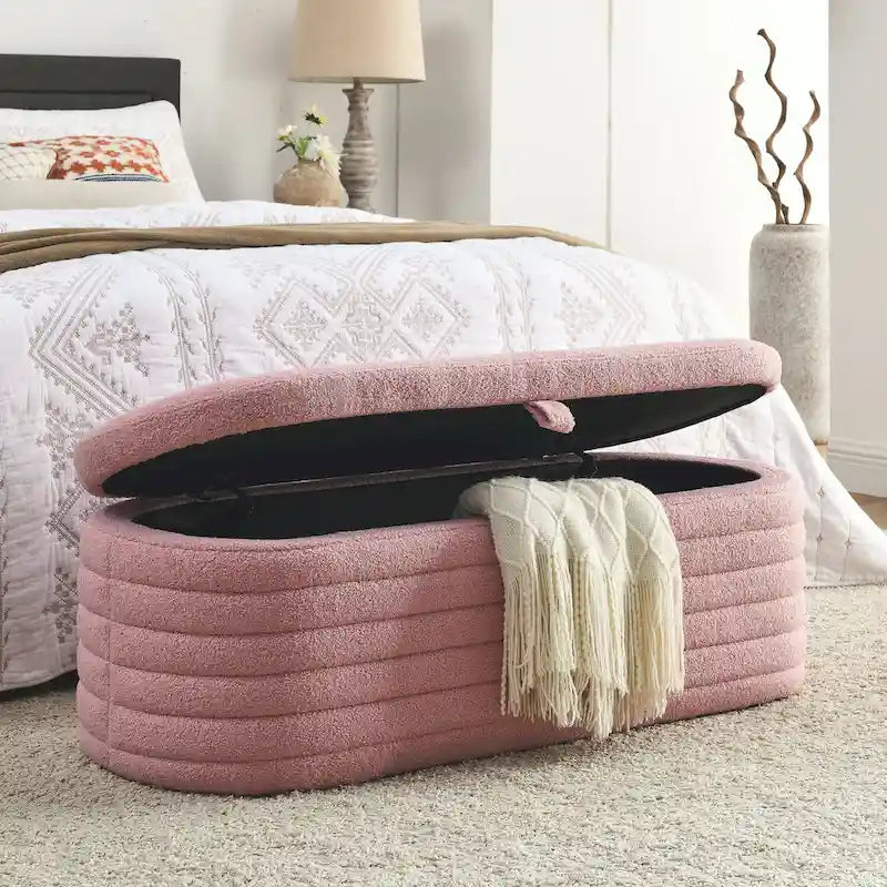 Storage Bench with Safety Hinge