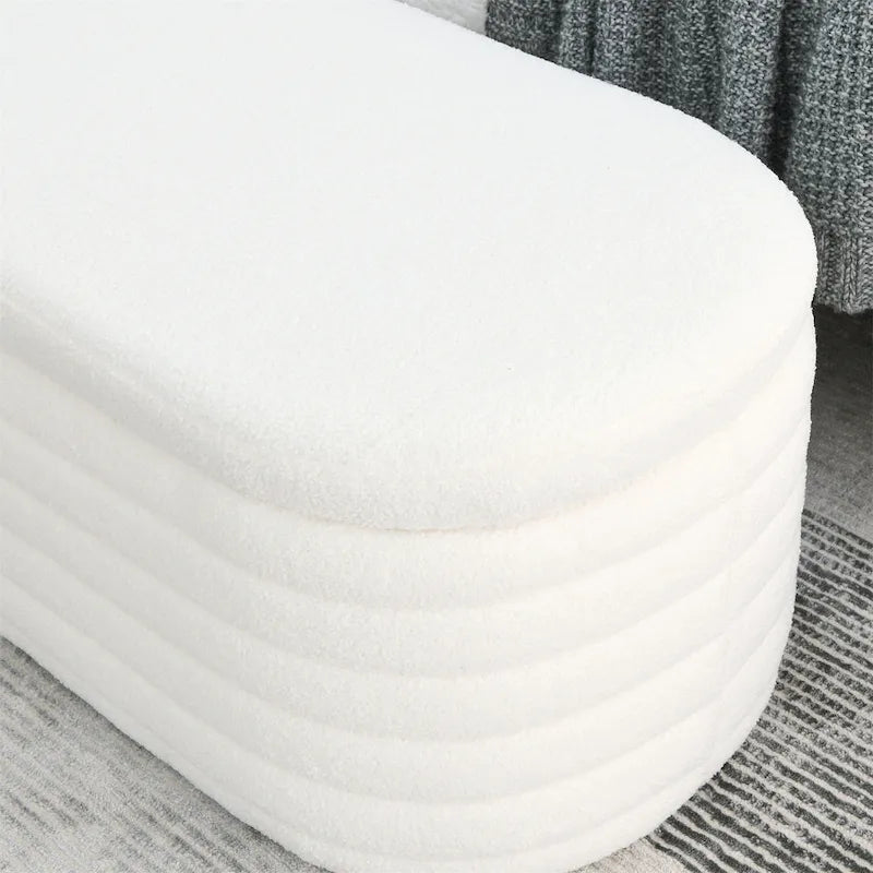 Banc de rangement avec charnière de sécurité