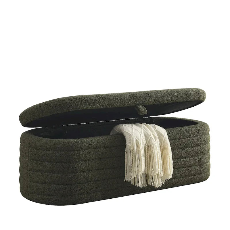 Banc de rangement avec charnière de sécurité