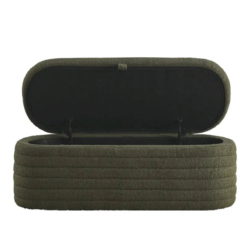 Banc de rangement avec charnière de sécurité