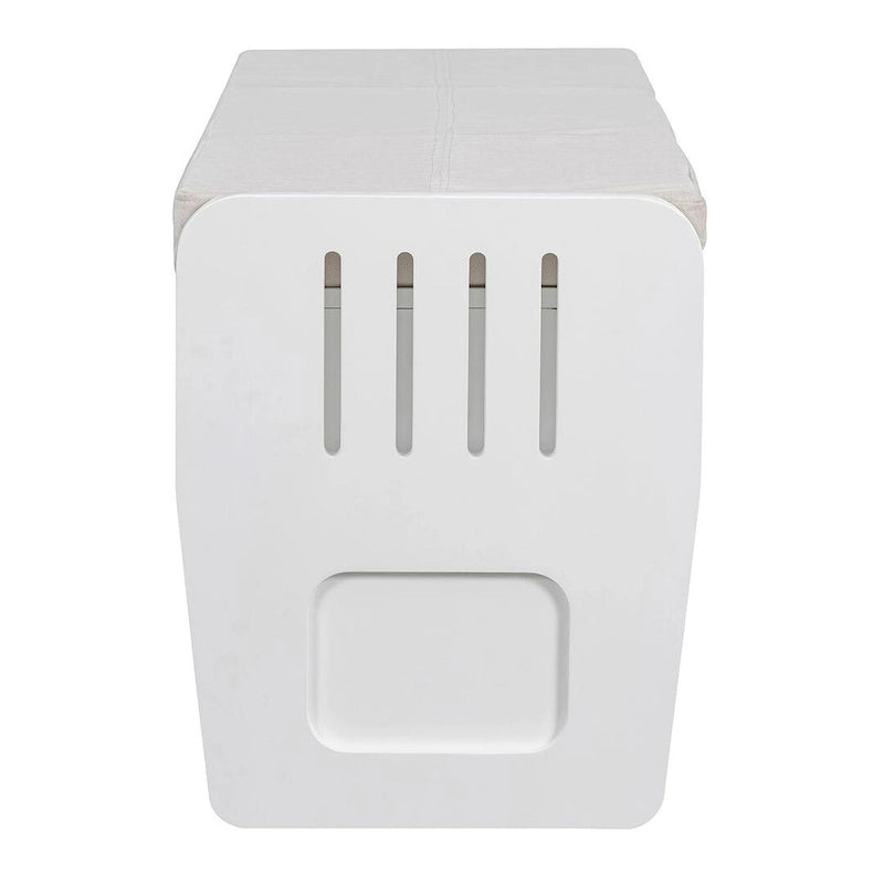 Banc de rangement rustique avec tiroirs et rangement dissimulé