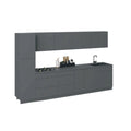 Cuisine Gris couleur de base 11 pieds de large - 135x24
