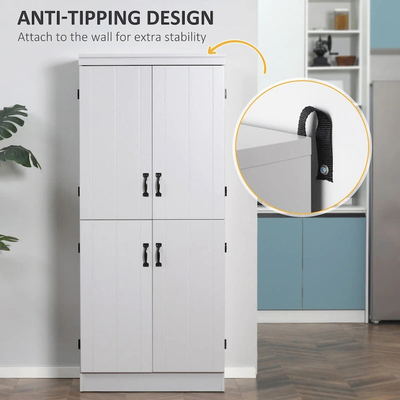 70-inch kitchen storage cabinet, tall freestanding storage cabinet