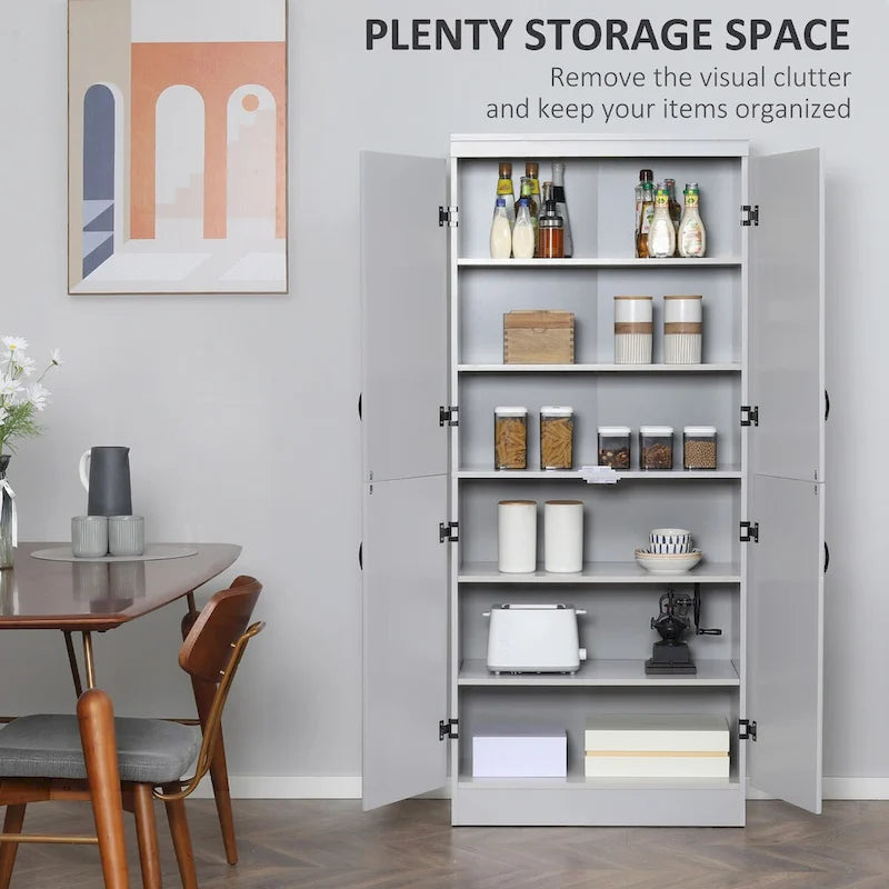 70-inch kitchen storage cabinet, tall freestanding storage cabinet