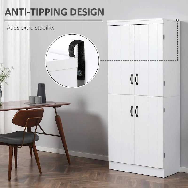 70-inch kitchen storage cabinet, tall freestanding storage cabinet