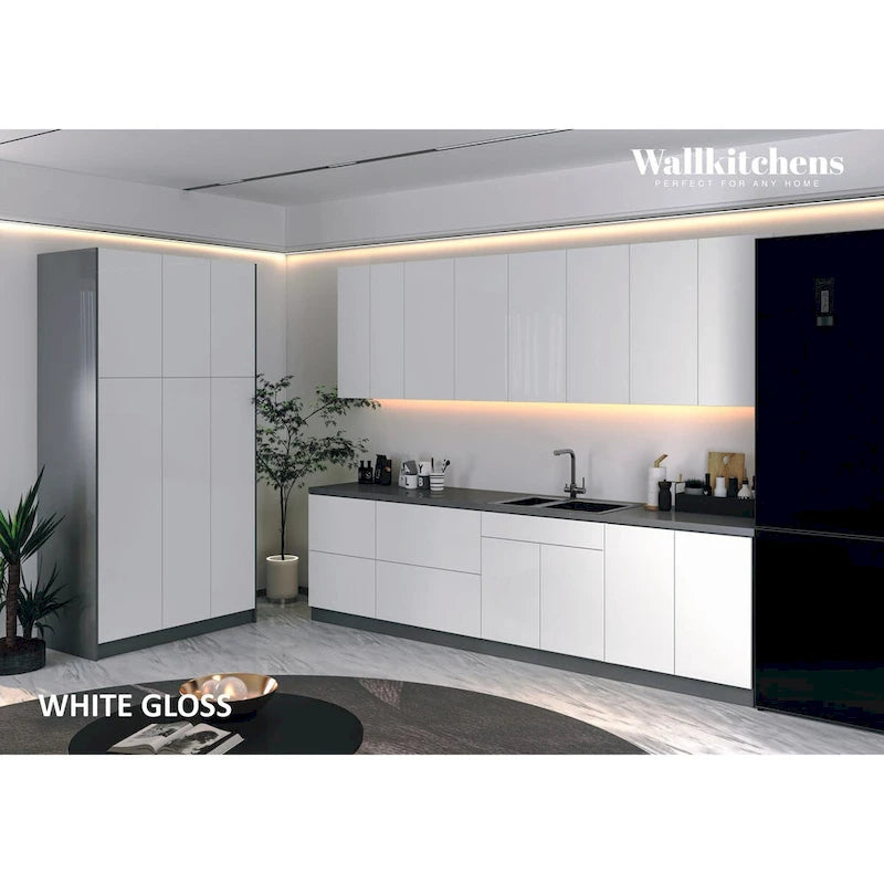 Kitchen White Gloss Color Base Size 10Ft Wide - 123x50