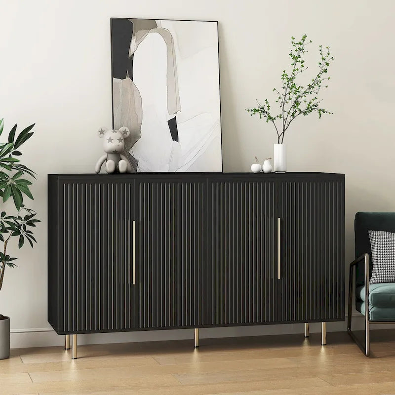 Buffet moderne avec rangements et étagères réglables