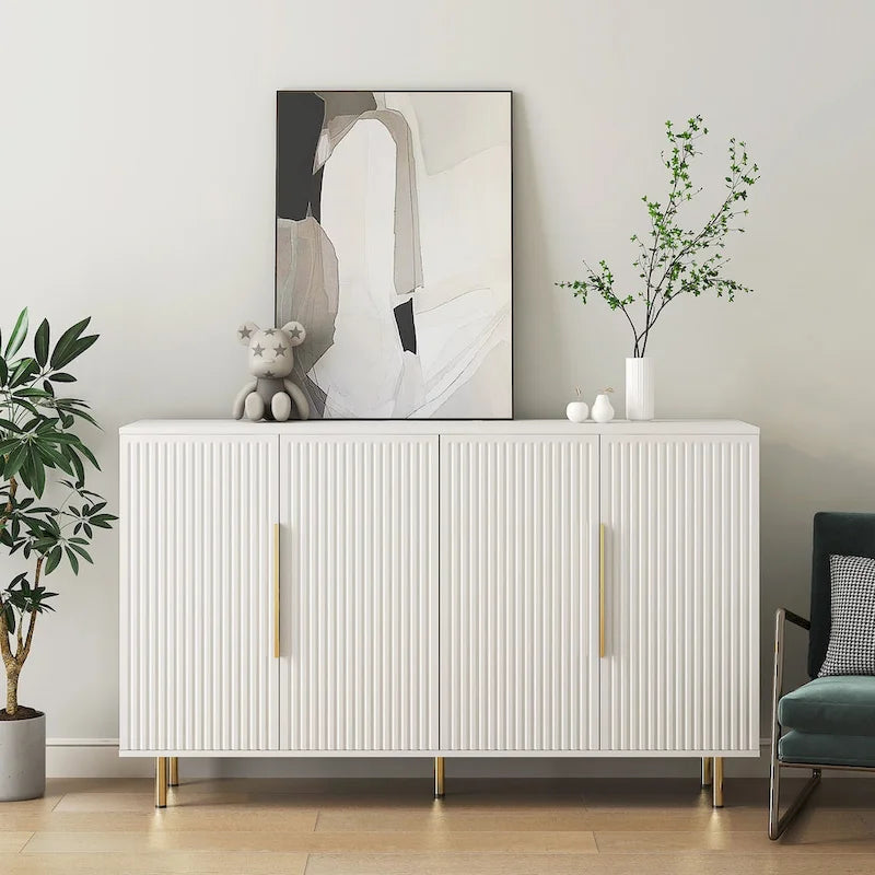 Buffet moderne avec rangements et étagères réglables