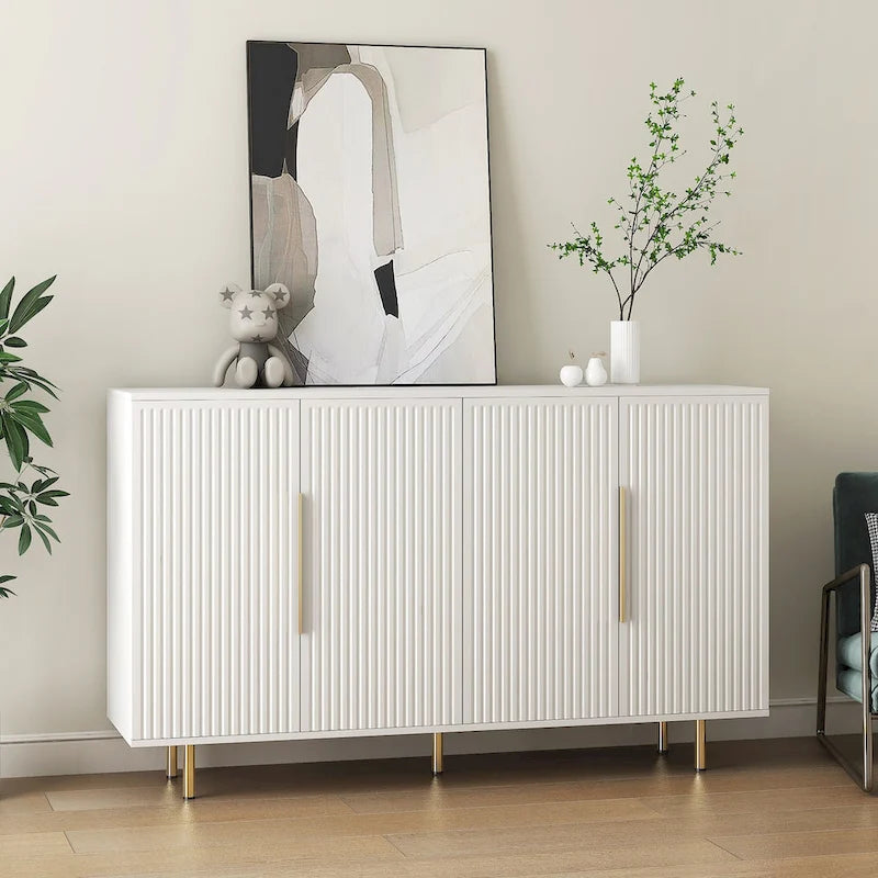 Modern Buffet Cabinet with Storage and Adjustable Shelves