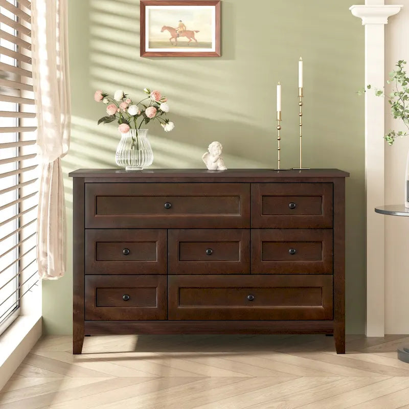 Solid Wood spray-painted drawer dresser bar,buffet tableware cabinet lockers buffet server console table lockers