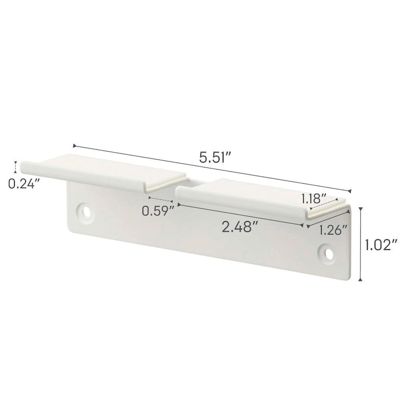Support mural pour téléphone, acier, capacité de 1 kg - L 3,2 x l 14 x H 3,3 cm