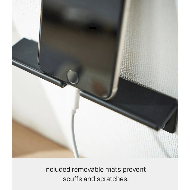 Support mural pour téléphone, acier, capacité de 1 kg - L 3,2 x l 14 x H 3,3 cm
