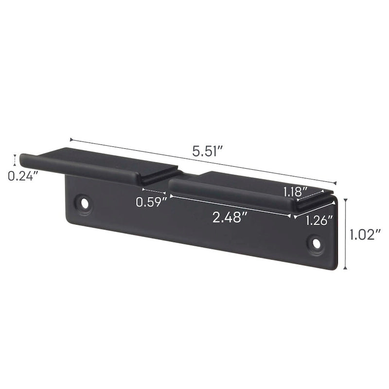 Support mural pour téléphone, acier, capacité de 1 kg - L 3,2 x l 14 x H 3,3 cm