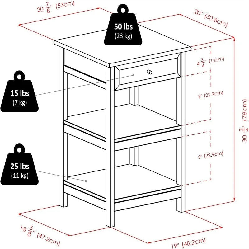 Support de machine à fil de bureau - 20,2P x 20,8L x 30,7H