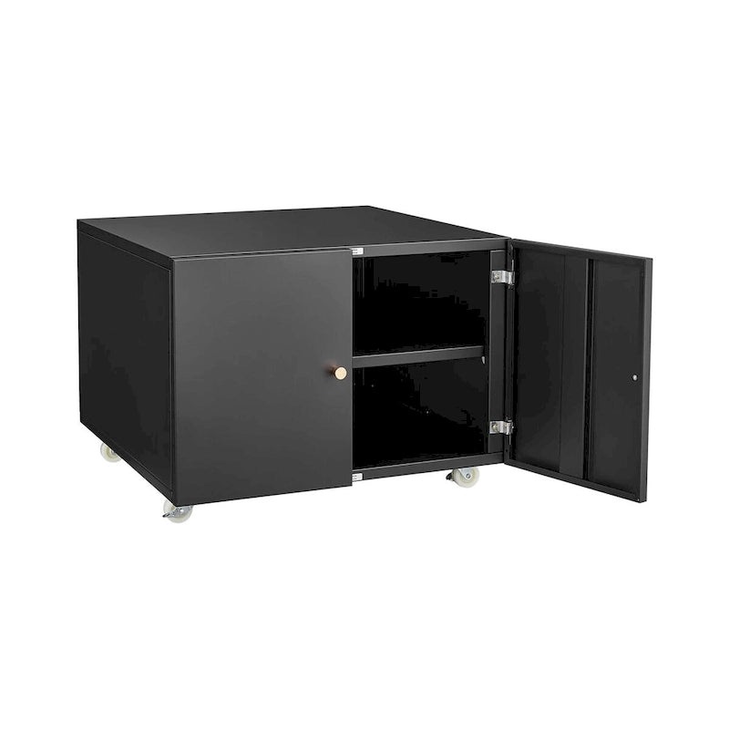 Meuble de bureau, armoire pour photocopieuse, meuble bas en acier à 2 portes, caisson mobile