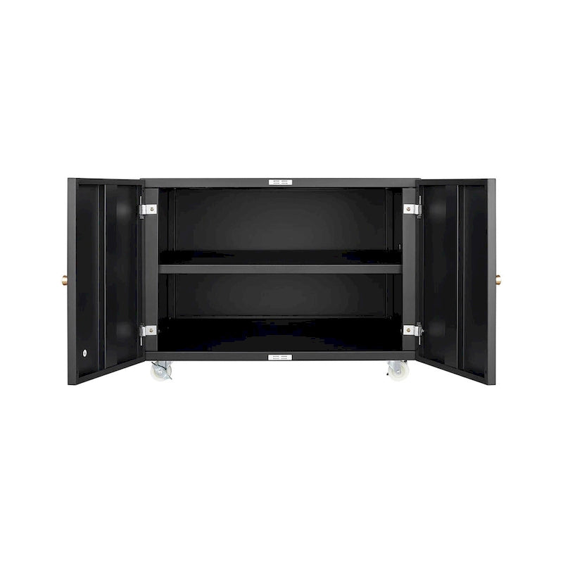 Meuble de bureau, armoire pour photocopieuse, meuble bas en acier à 2 portes, caisson mobile