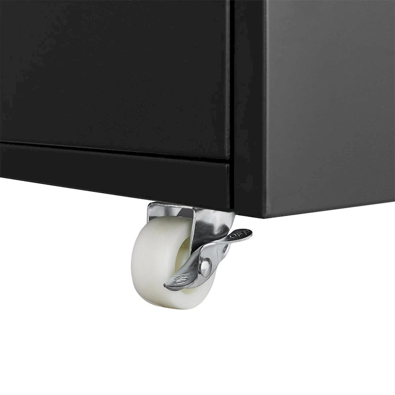 Meuble de bureau, armoire pour photocopieuse, meuble bas en acier à 2 portes, caisson mobile