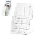 Présentoir de documents en acrylique transparent pour brochures, classement de bureau et magazines