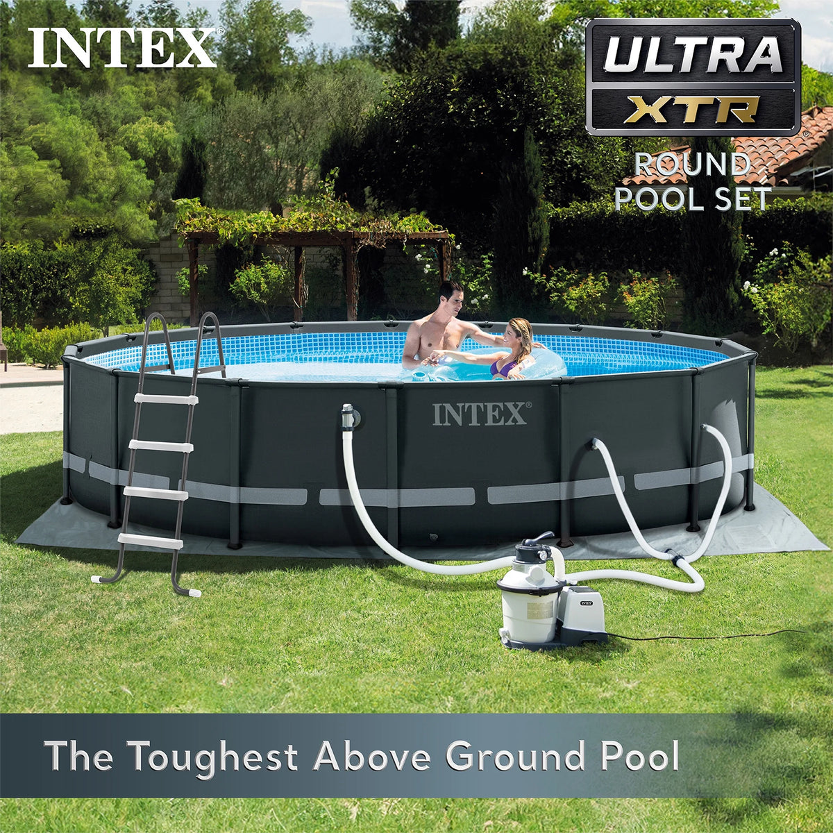 Piscine hors sol INTEX Ultra XTR de 16 pi x 48 po, flotteurs (lot de 2) et glacière gonflable