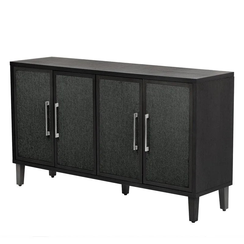 Un cabinet de style minimaliste et luxueux, doté de quatre portes en lin.