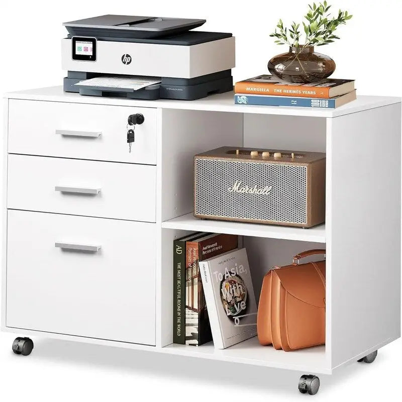 Meuble de classement en bois à 3 tiroirs - 15.7P x 31.3L x 24.7H