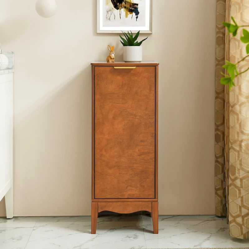 Meuble de salle de bain moderne et armoire de rangement avec étagères réglables, laiton antique (14,512,635,7)