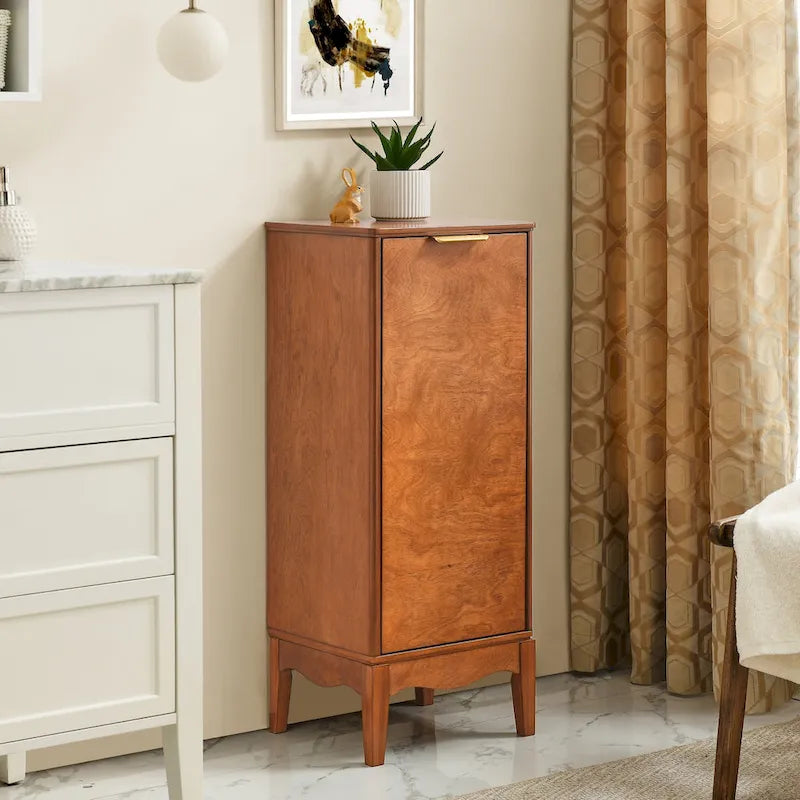 Meuble de salle de bain moderne et armoire de rangement avec étagères réglables, laiton antique (14,512,635,7)