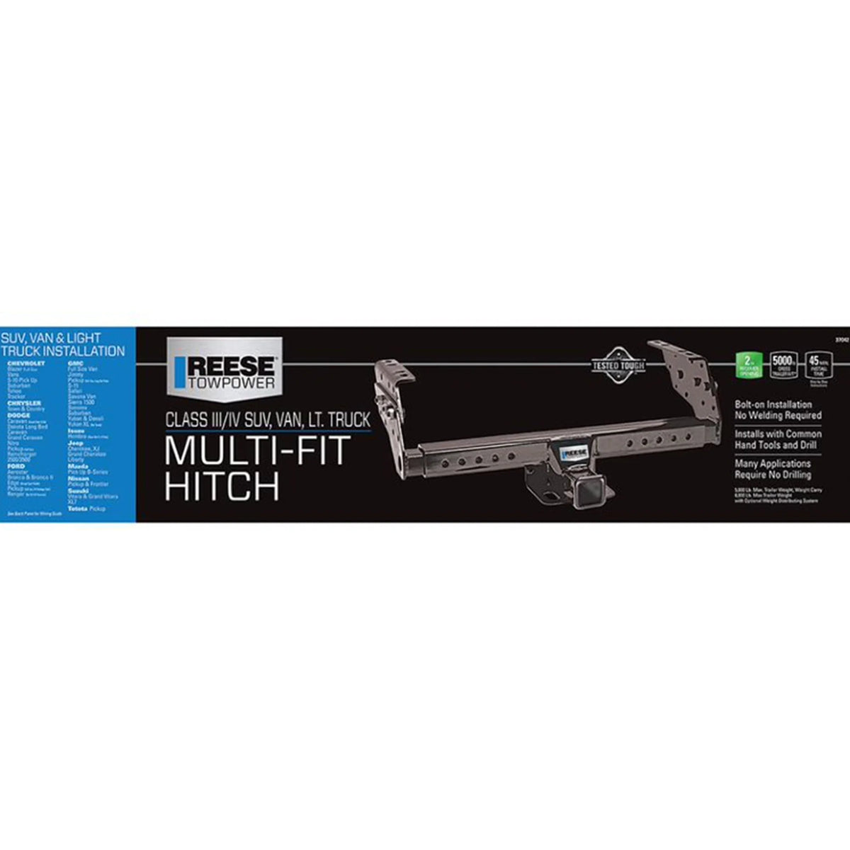 Attelage de remorque Reese Towpower de classe III avec tube récepteur de 2 pouces
