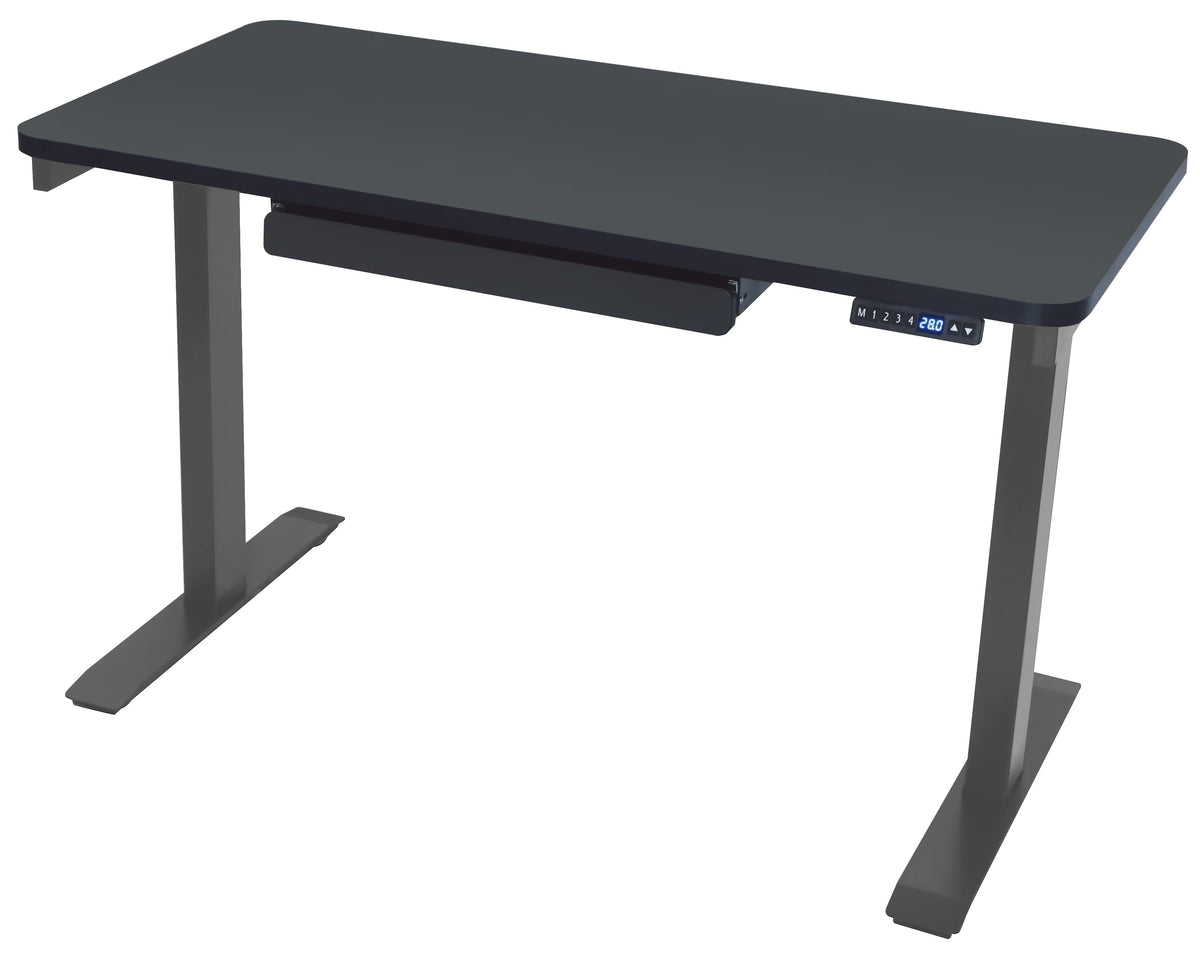 Bureau assis-debout électrique noir Motionwise, 24?x48, réglable en hauteur de 28 à 48 avec 4 hauteurs préréglées et port de charge USB, plusieurs couleurs
