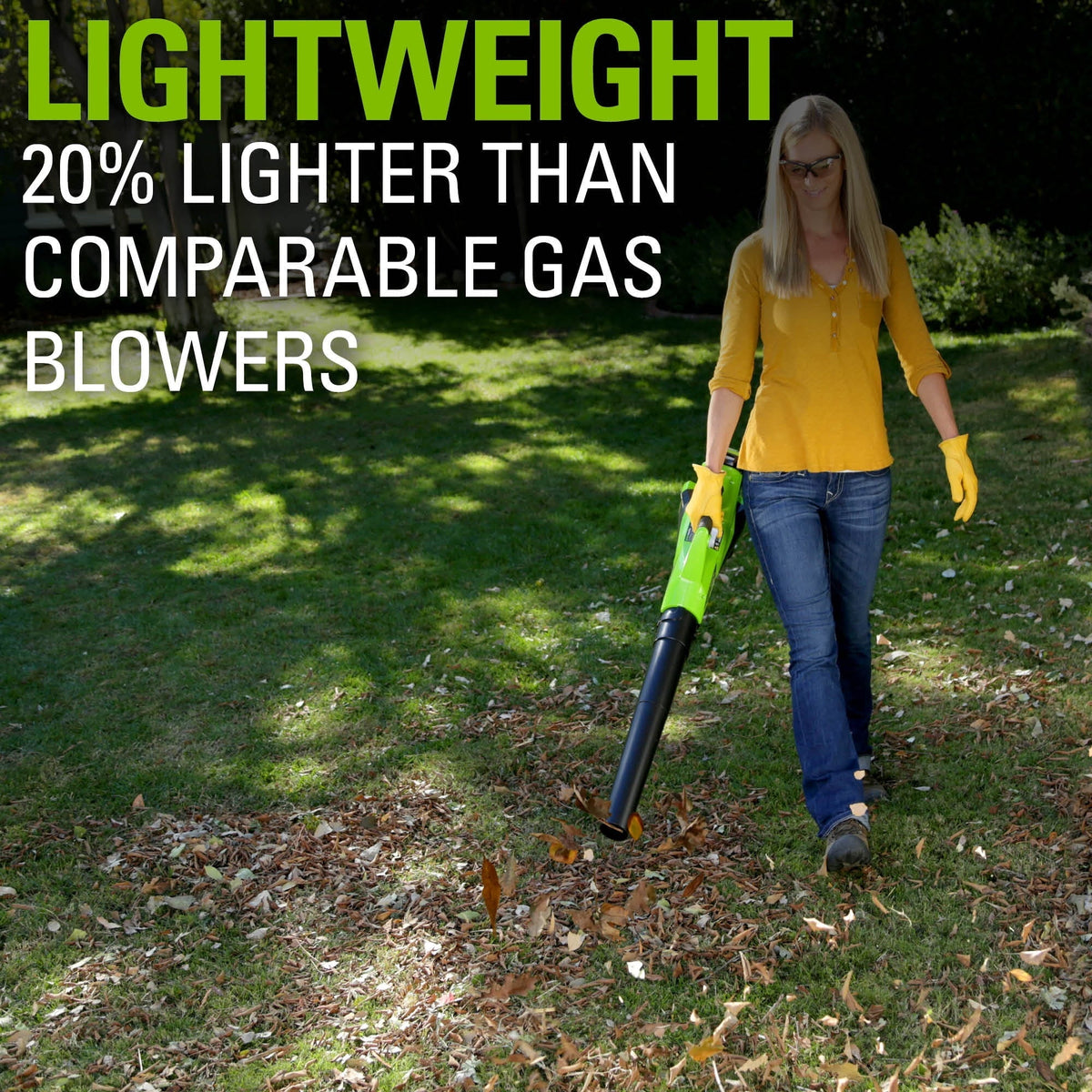 Combo coupe-bordures/souffleur de feuilles Greenworks 40 V avec batterie de 2,0 Ah, 1301202