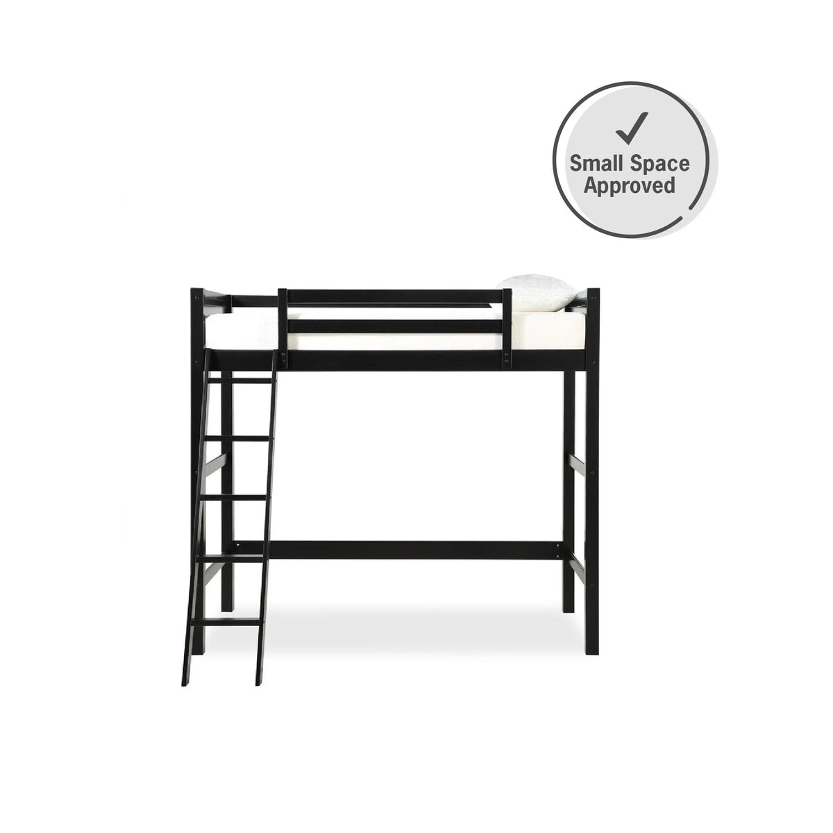 Lit mezzanine simple Your Zone Kiarah avec échelle, blanc