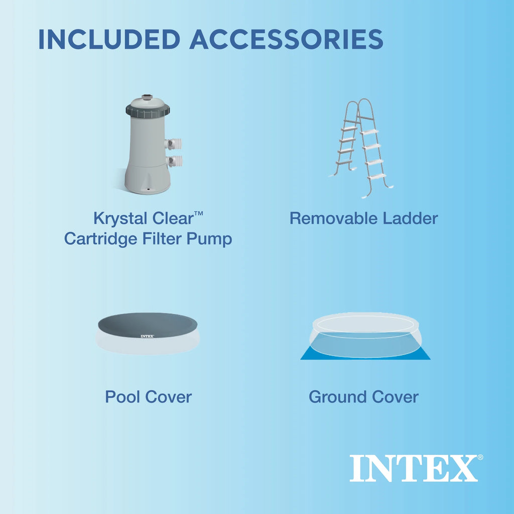Ensemble piscine gonflable INTEX Easy Set 15 pi x 48 po - Pompe à filtre et accessoires
