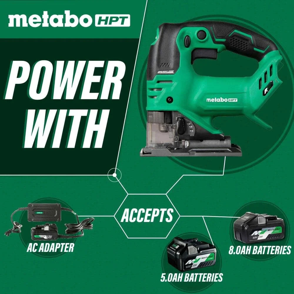 Scie sauteuse Metabo HPT-CJ36DAQ4M 36 V MultiVolt sans balais, outil nu