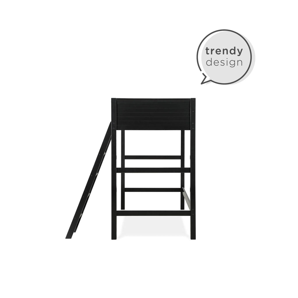 Lit mezzanine simple Your Zone Kiarah avec échelle, blanc