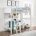 Lit mezzanine simple Your Zone Kiarah avec échelle, blanc