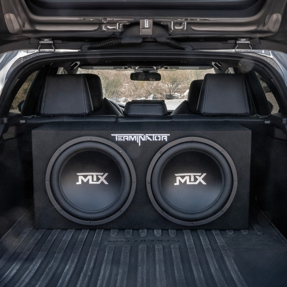Open Box MTX – Boîtier pour caisson de basses double de 12 pouces, 1 200 watts, pour système audio automobile